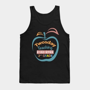 Teaching 2nd Grade on Twosday 2  February 2022 Teacher Gift Tank Top